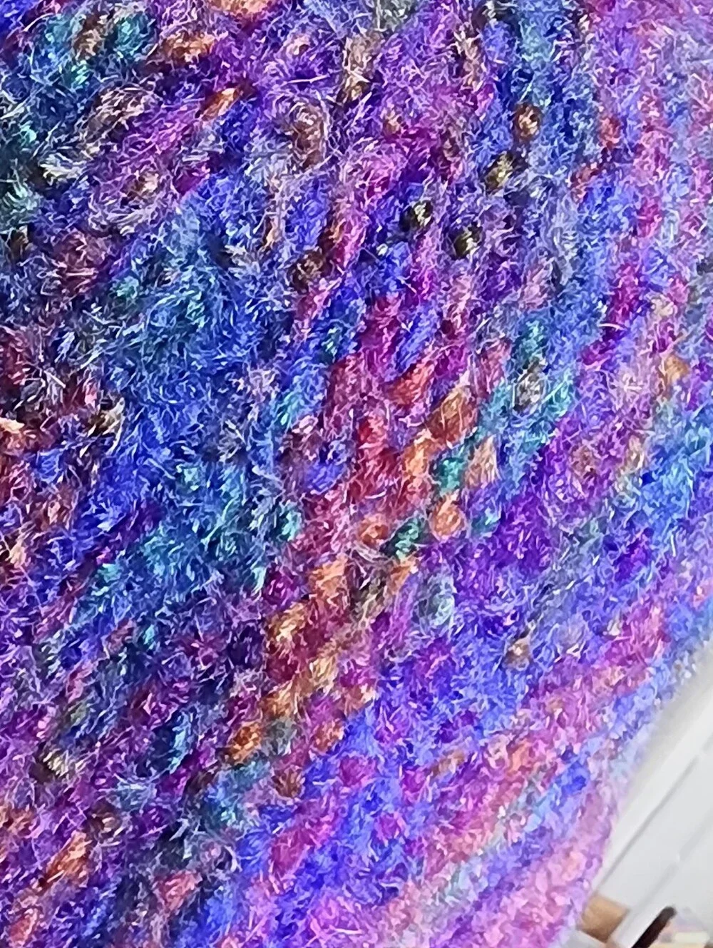 Vintage Psychedelic Wool Bucket Hat Multicolor Rainbow Knit - Picture 5 of 6